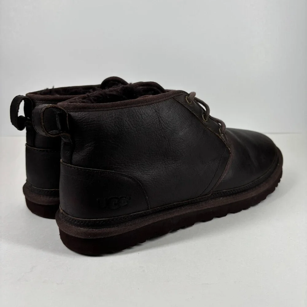 UGG Neumel Men's US 13 China Tea Leather Wool Lined Casual Chukka Boot‎ 1008908